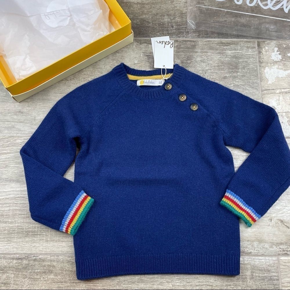 Mini Boden Cashmere Navy Sweater NWT